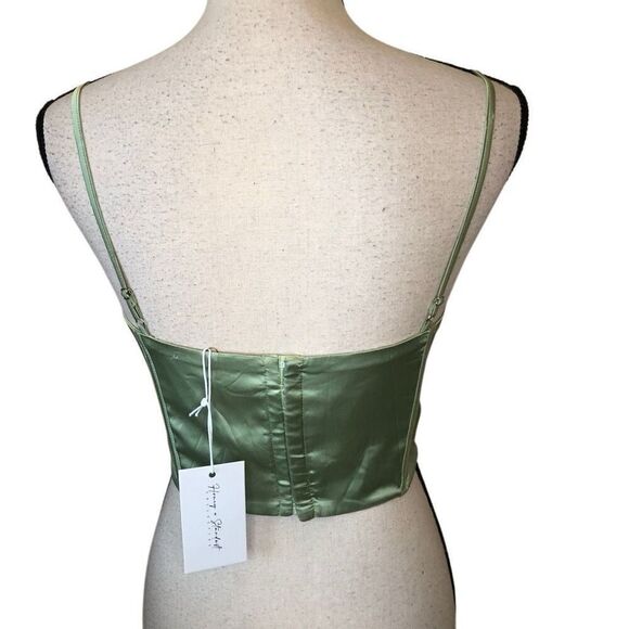 Salty Honey&Stardust Collection Grn Satin Corset S M Mermaid, Ballet, Coquette - Picture 5 of 15